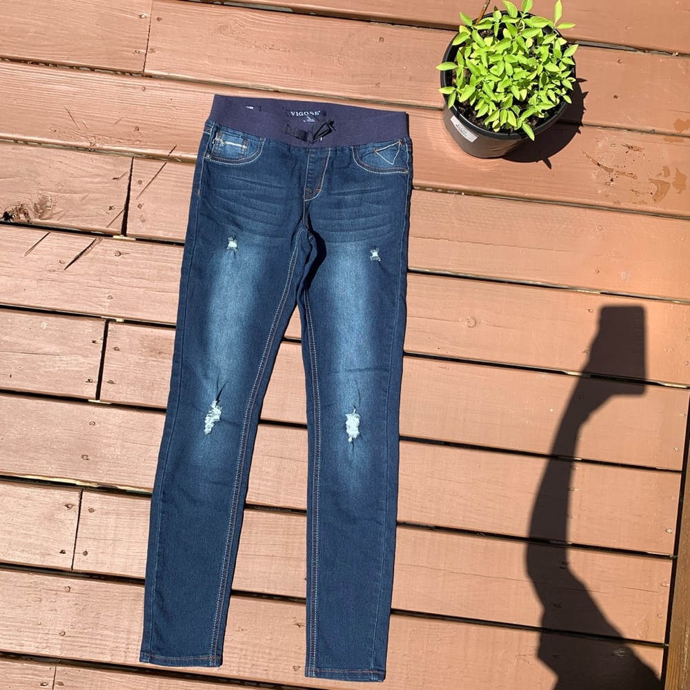 Stretchy waist band jeans👖